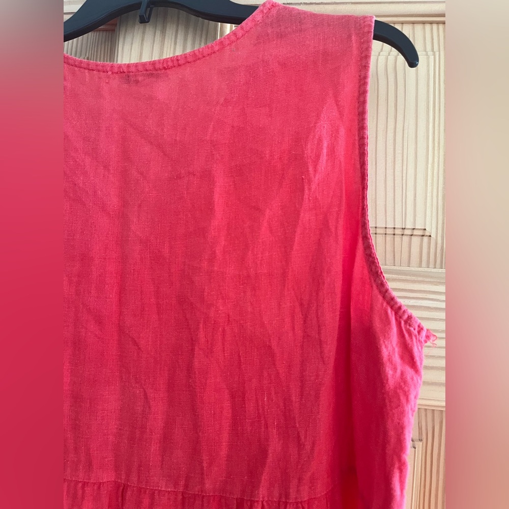 Rosemarine Red Linen Embroidered Women’s Dress Size‎ L - Picture 10 of 16